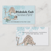 Tattoo gebreide breinnaaldgaren visitekaartje (Voorkant / Achterkant)