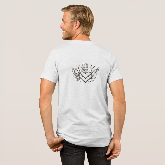 Tattoo-geïnspireerd Heart Design T-shirt (Voorkant)