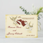  Tattoo geïnspireerde huwelijksuitnodiging Kaart (Staand voorkant)