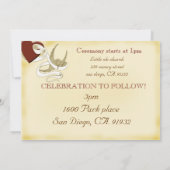  Tattoo geïnspireerde huwelijksuitnodiging Kaart (Achterkant)