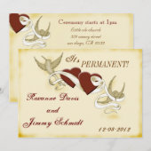  Tattoo geïnspireerde huwelijksuitnodiging Kaart (Voorkant / Achterkant)