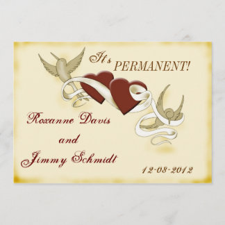 Tattoo geïnspireerde huwelijksuitnodiging Kaart