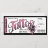 Tattoo Get Inked Cadeaubon Roze Kaart (Voorkant)