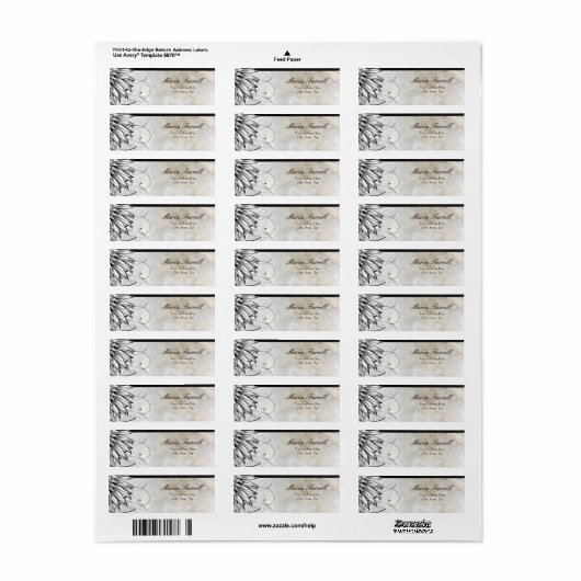 Tattoo Gevleugeld en Fluers op Perkamentdocument E Etiket (Full Sheet)