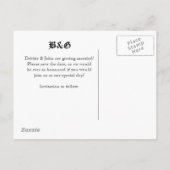 Tattoo Gevleugeld Hart Save the Date Briefkaart (Achterkant)