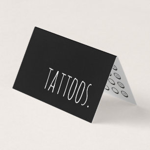 tattoo gevouwen loyaliteit ponskaart visitekaartje