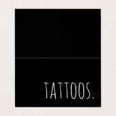 tattoo gevouwen trouwerekkaart visitekaartje (Buitenkant ongevouwen)