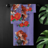 Tattoo Girl Bad Handdoek