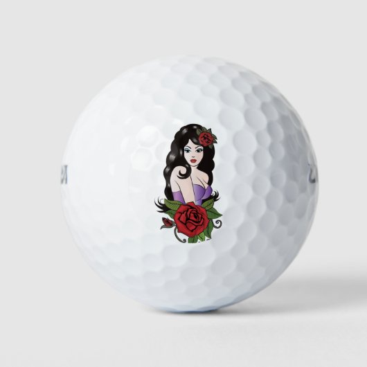 Tattoo Girl Golfballen (Voorkant)