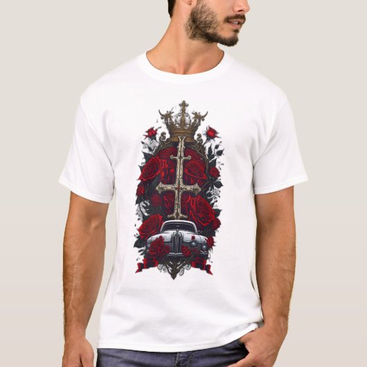 Tattoo gothic cross 4 t-shirt (Voorkant)