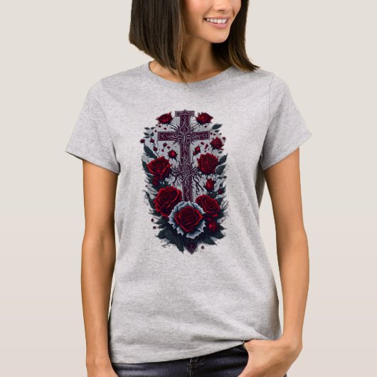 Tattoo gothic cross 8 t-shirt (Voorkant)