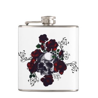 Tattoo Gothic Rozen en roodrozen Heupfles