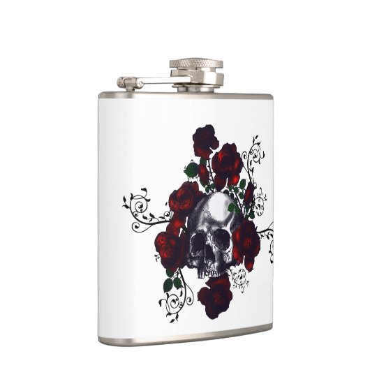 Tattoo Gothic Rozen en roodrozen Heupfles (Rechts)