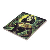 Tattoo Gothic Vrouw Tegeltje (Zijkant)