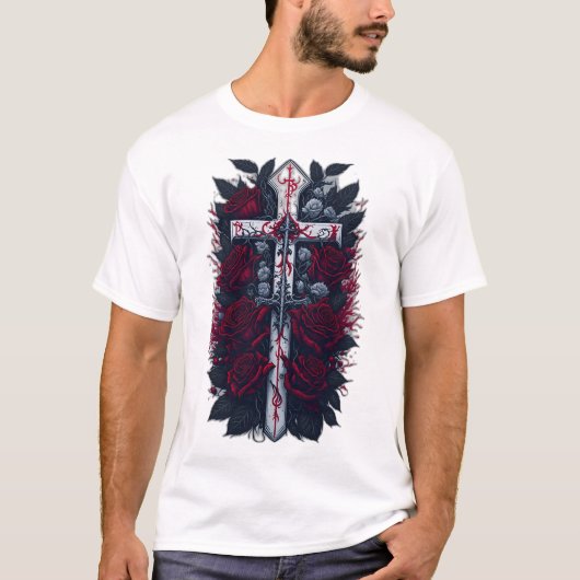 Tattoo-gothisch kruis 11 t-shirt (Voorkant)