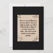 Tattoo Graduation Party  Retro Roos Kaart (Achterkant)