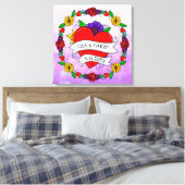 Tattoo Graffiti Art Style Weddenschap Bride en Gro Canvas Afdruk (Insitu (Slaapkamer))