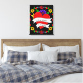 Tattoo Graffiti Art Style Weddenschap Bride en Gro Canvas Afdruk (Insitu (Slaapkamer))