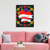 Tattoo Graffiti Art Style Weddenschap Bride en Gro Canvas Afdruk (Insitu (Woonkamer))