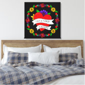 Tattoo Graffiti Art Style Weddenschap Bride en Gro Canvas Afdruk (Insitu (Slaapkamer))