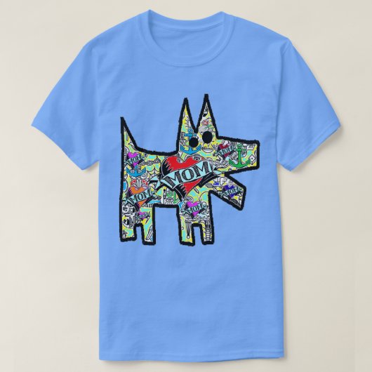 Tattoo Graffiti Dog T-shirt (Design voorkant)