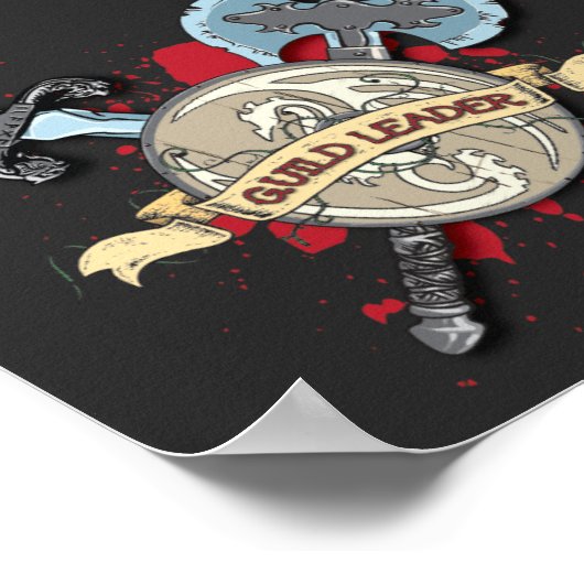 TATTOO GUILD LEADER - Sword, Ax en Shield Poster (Hoek)