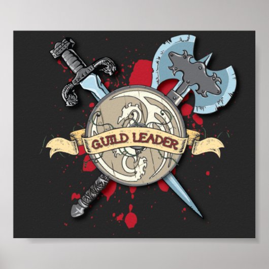 TATTOO GUILD LEADER - Sword, Ax en Shield Poster (Voorkant)