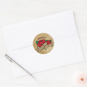 Tattoo Happy Valentijnsdag Roos Sticker (Envelop)