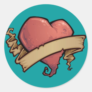 Tattoo hart ronde sticker