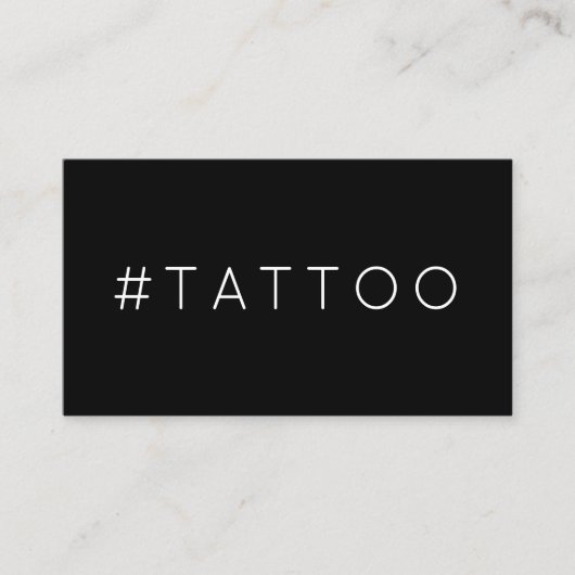 #TATTOO hashtag loyaliteitspunkkaart Klantenkaartje (Voorkant)
