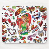 Tattoo Heart Mousepad Muismat (Voorkant)
