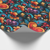 Tattoo Hearts Digitaal thema 1 Cadeaupapier (Hoek)