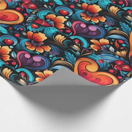 Tattoo Hearts Digitaal thema 1 Cadeaupapier (Hoek)