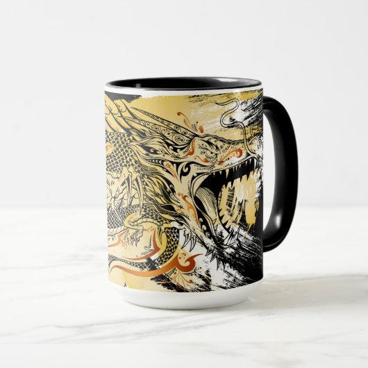 Tattoo Henna Dragon Mok (Voorkant rechts)