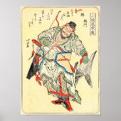 Tattoo Hokusai Samurai Warrior Poster (Voorkant)