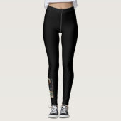 Tattoo hondenliefhebber zwarte pupil leggings (Voorkant)