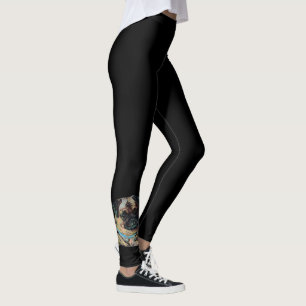 Tattoo hondenliefhebber zwarte pupil leggings