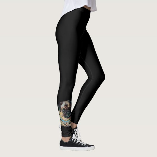 Tattoo hondenliefhebber zwarte pupil leggings (Rechts)