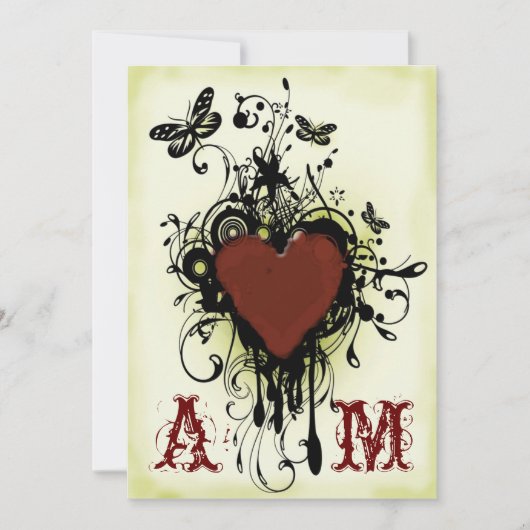  Tattoo huwelijksuitnodiging 2 Kaart (Voorkant)