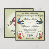  Tattoo huwelijksuitnodiging Vegas stijl Kaart (Voorkant / Achterkant)