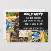 Tattoo Ink party Uitnodigingen (Voorkant)