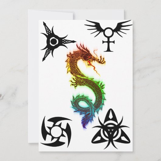 Tattoo Ink party Uitnodigingen (Achterkant)