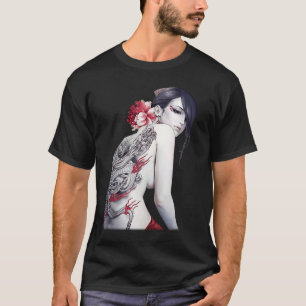 Tattoo Irezumi Vrouw Japans draak aziatisch meisje T-shirt