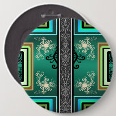 Tattoo Jade Design Ronde Button 6,0 Cm (Voorkant /achterkant)