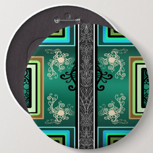 Tattoo Jade Design Ronde Button 6,0 Cm (Voorkant /achterkant)