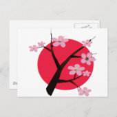 Tattoo Japanse Cherry Blossom Briefkaart (Voorkant / Achterkant)
