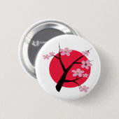 Tattoo Japanse Cherry Blossom Ronde Button 5,7 Cm (Voorkant /achterkant)