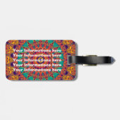 Tattoo Kaleidoscope Fractal Bagagelabel (Achterkant horizontaal)