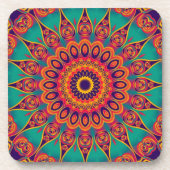 Tattoo Kaleidoscope Fractal Bier Onderzetter (Voorkant)