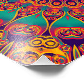 Tattoo Kaleidoscope Fractal Foto Afdruk (Hoek)